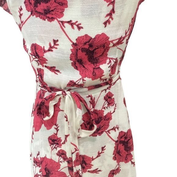 Free People Ruffle Wrap Floral Print Mini Flutter V-neck Dress Size XS - Picture 11 of 13